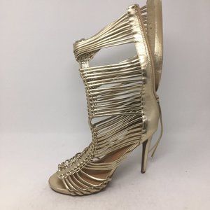 NINE WEST GOLD LACE UP HEELS 11M